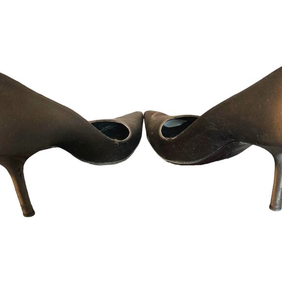 Valentino Garavani Vintage Chocolate Brown Classic Satin Pumps - Picture 7 of 12